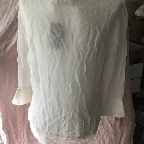 CHICO'S GRACEY BOHO WHITE EMBROIDEREDTUNIC - Picture 6 of 7